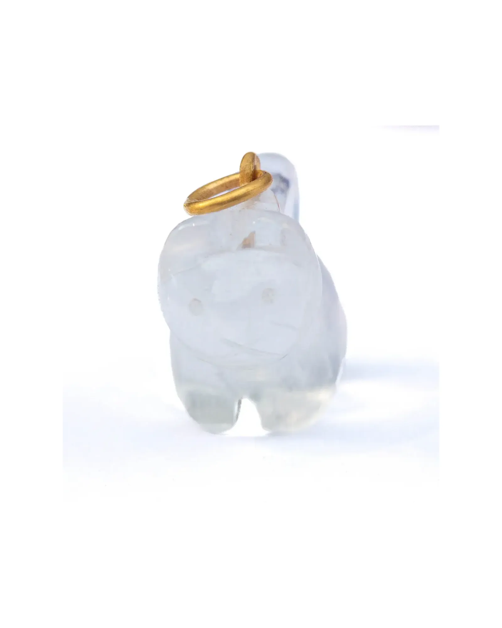 22K Rainbow Moonstone Felix the Cat Pendant