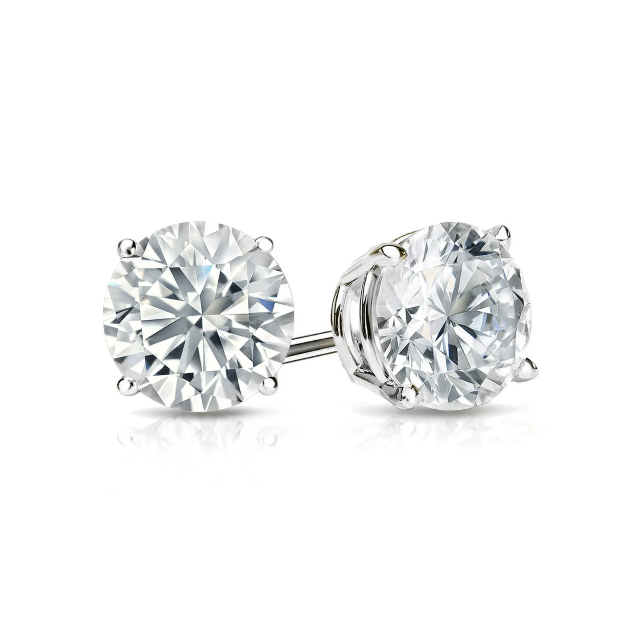 8CT Brilliant Round Diamond Stud Earrings