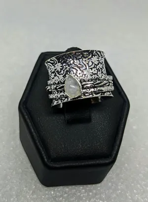 925 Sterling Silver, Spinner, Ring