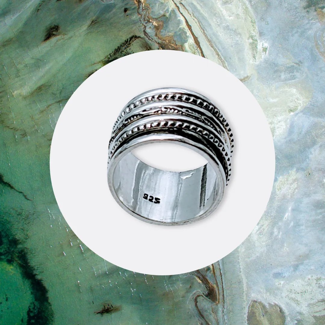 925 Sterling Silver, Spinner Ring