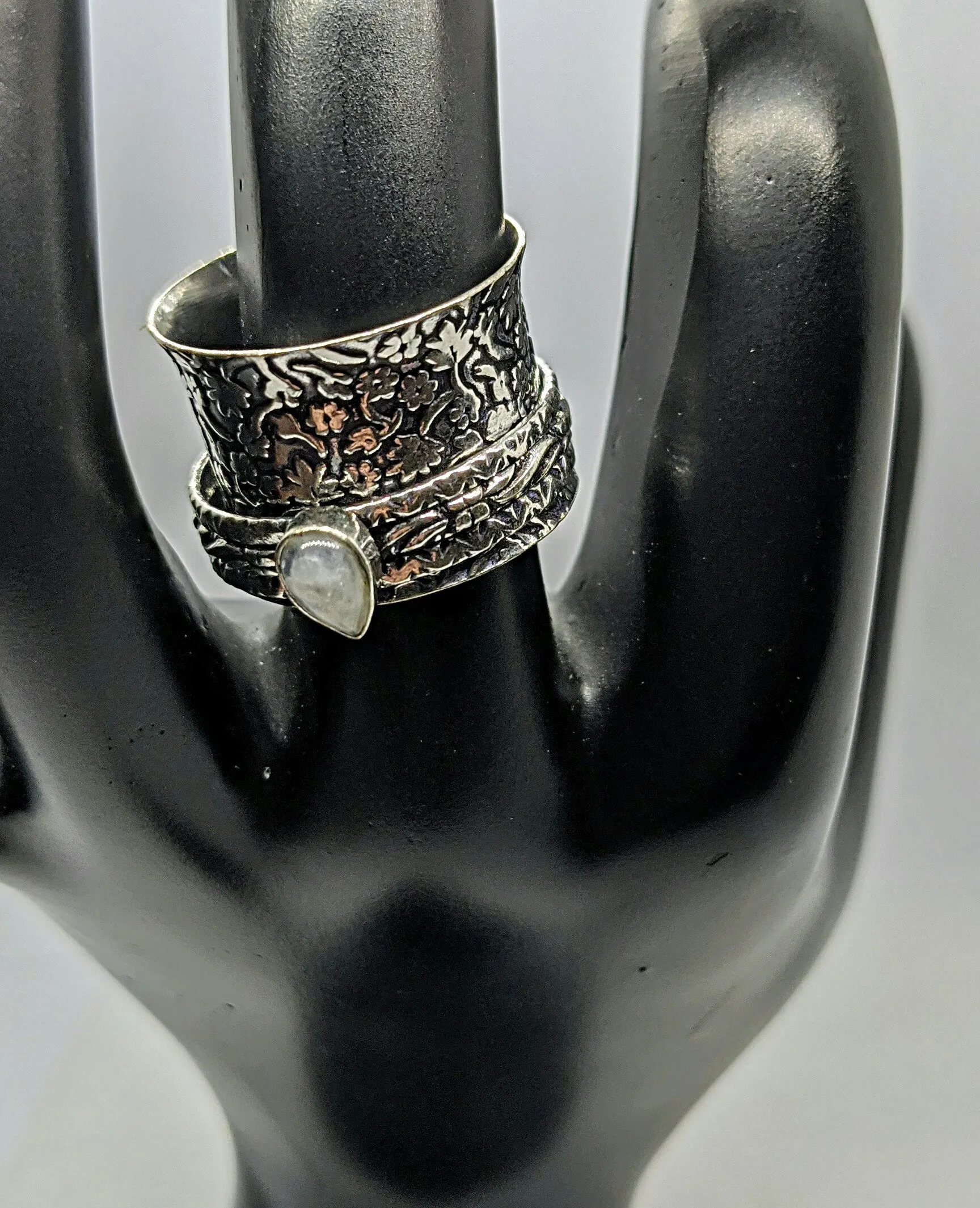 925 Sterling Silver, Spinner, Ring