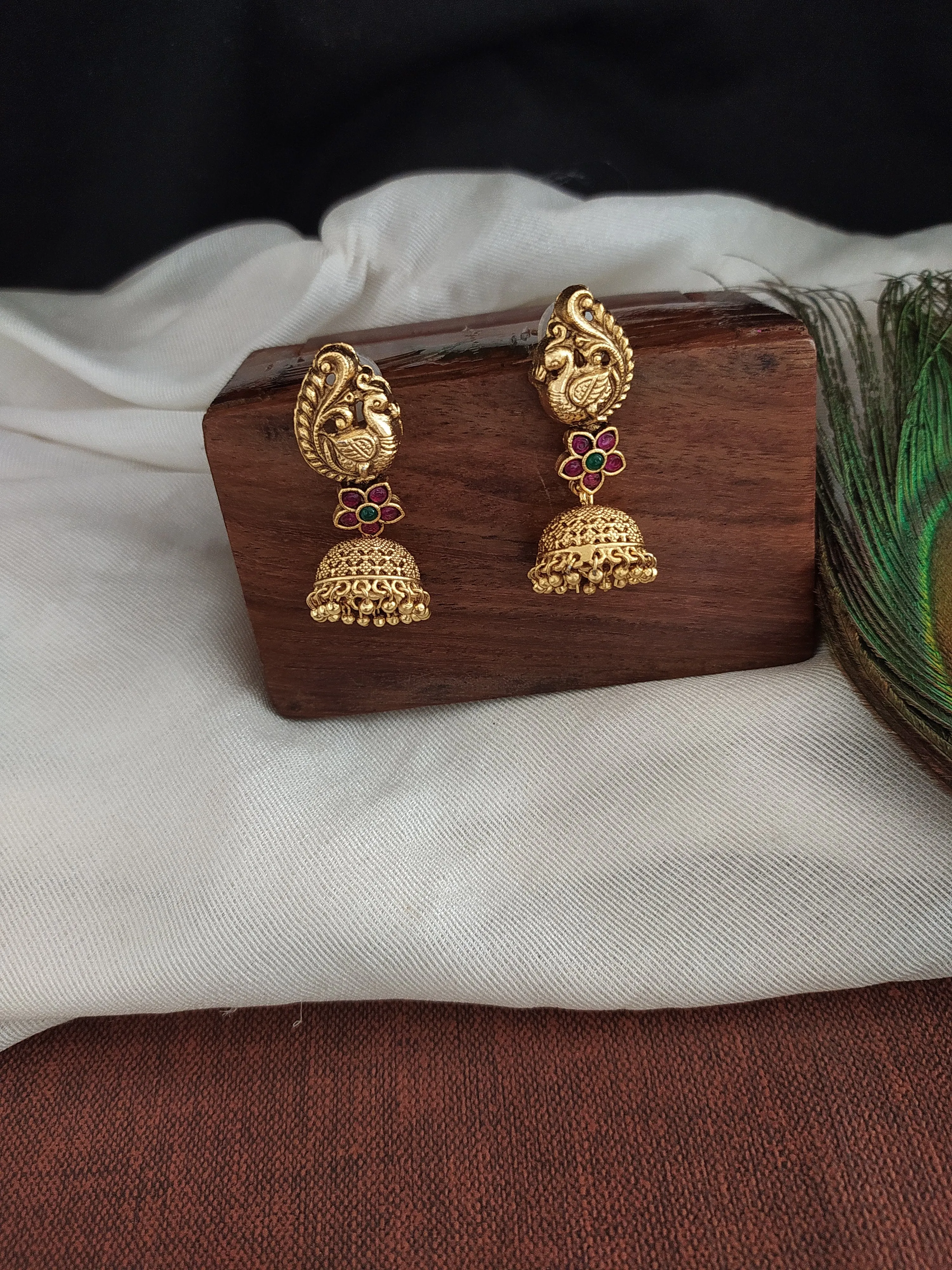 Alluring Gold Plated Peacock Necklace