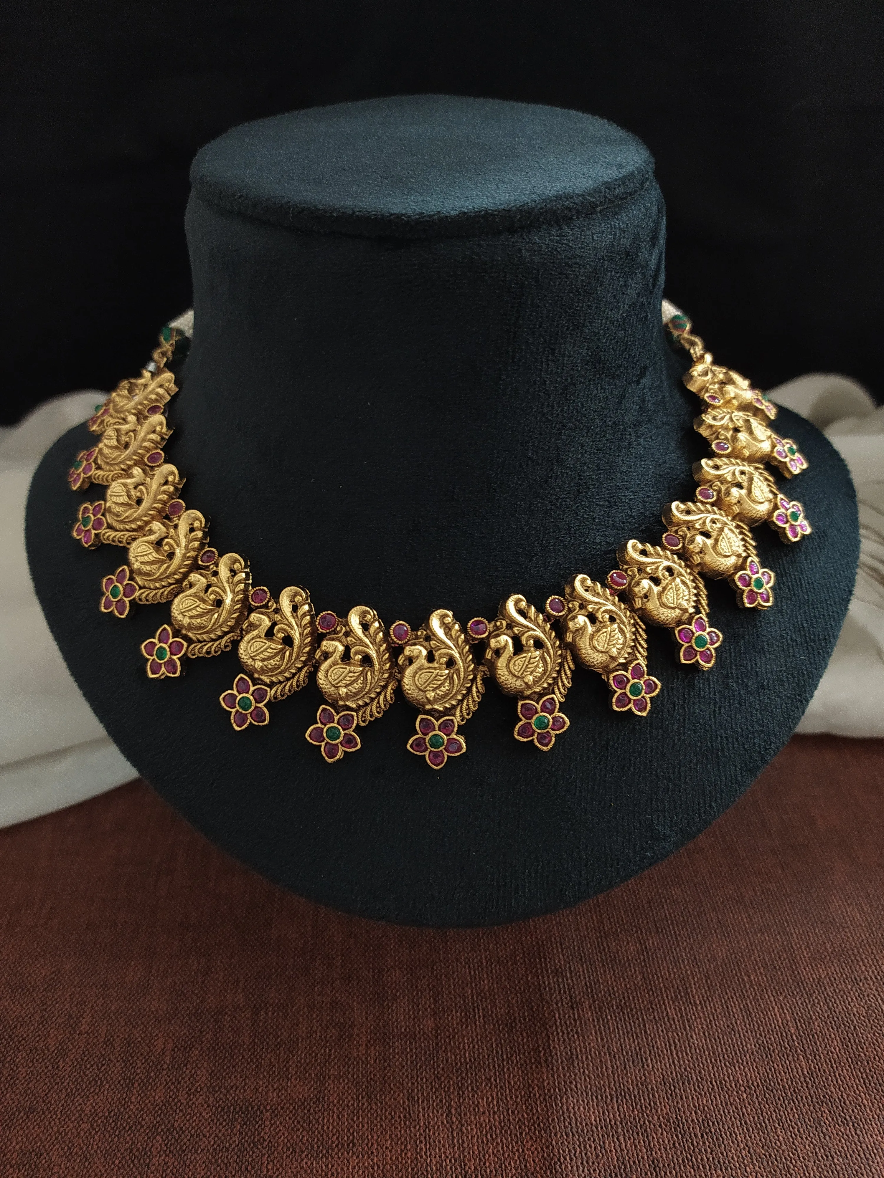 Alluring Gold Plated Peacock Necklace