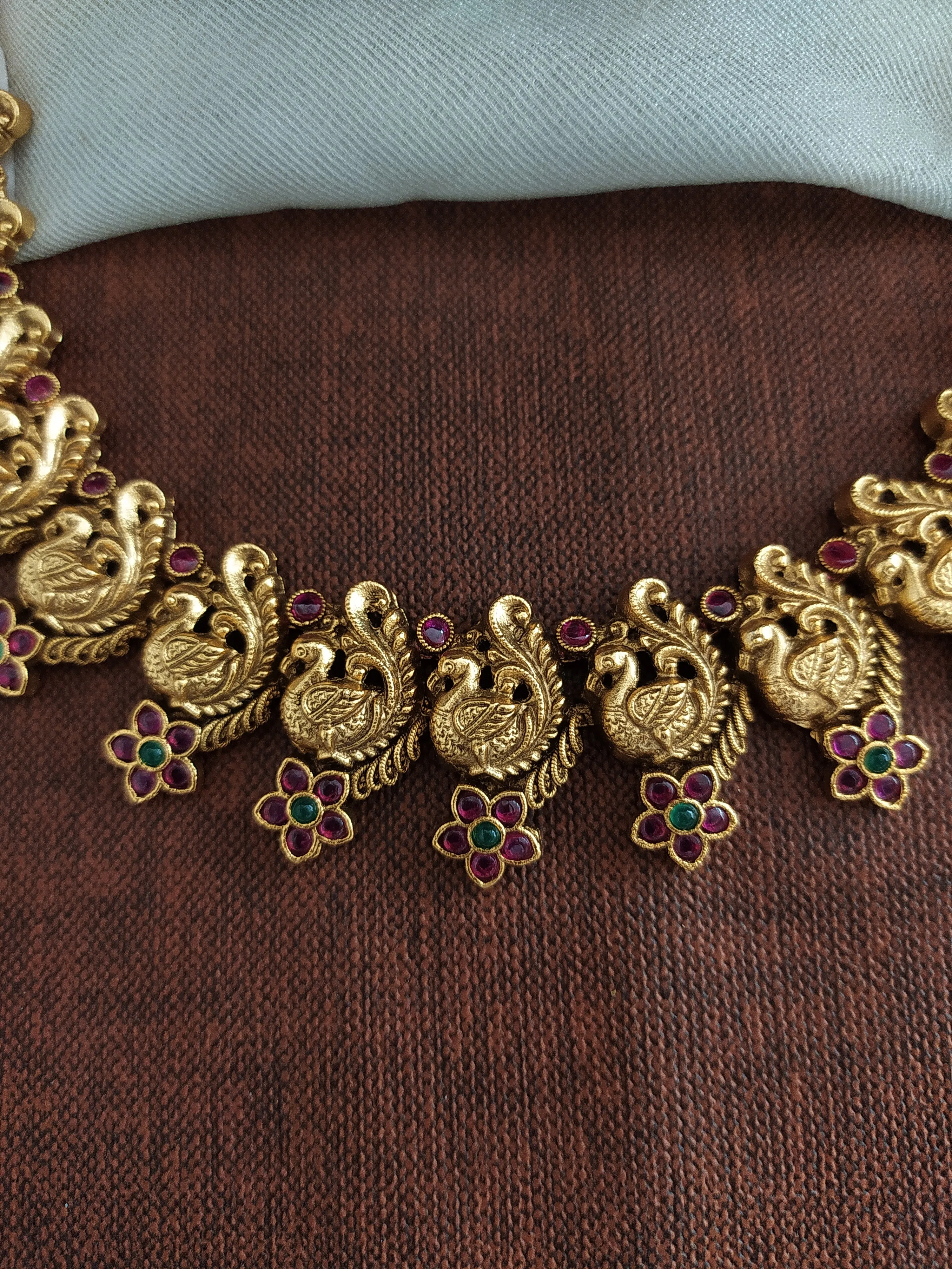 Alluring Gold Plated Peacock Necklace