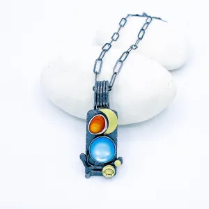 Aurora's Crescent Talisman Necklace