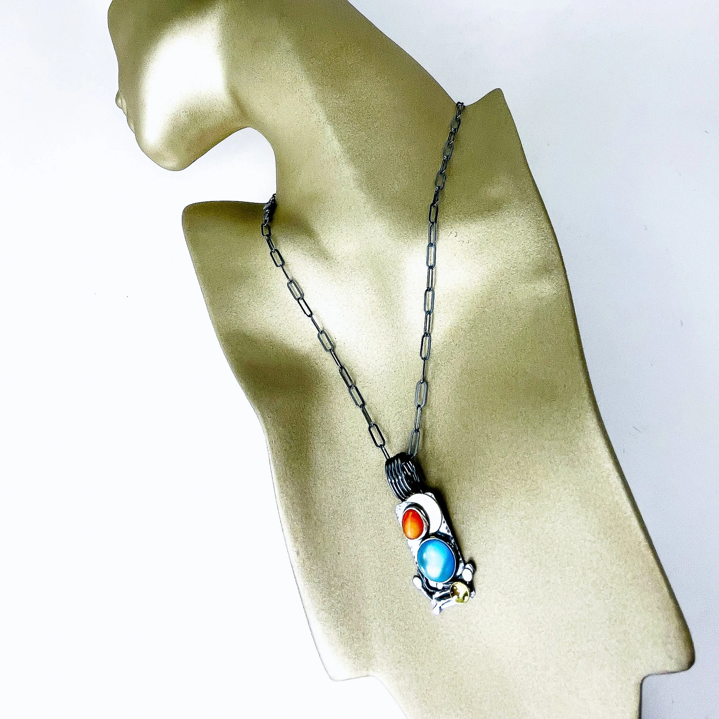 Aurora's Crescent Talisman Necklace
