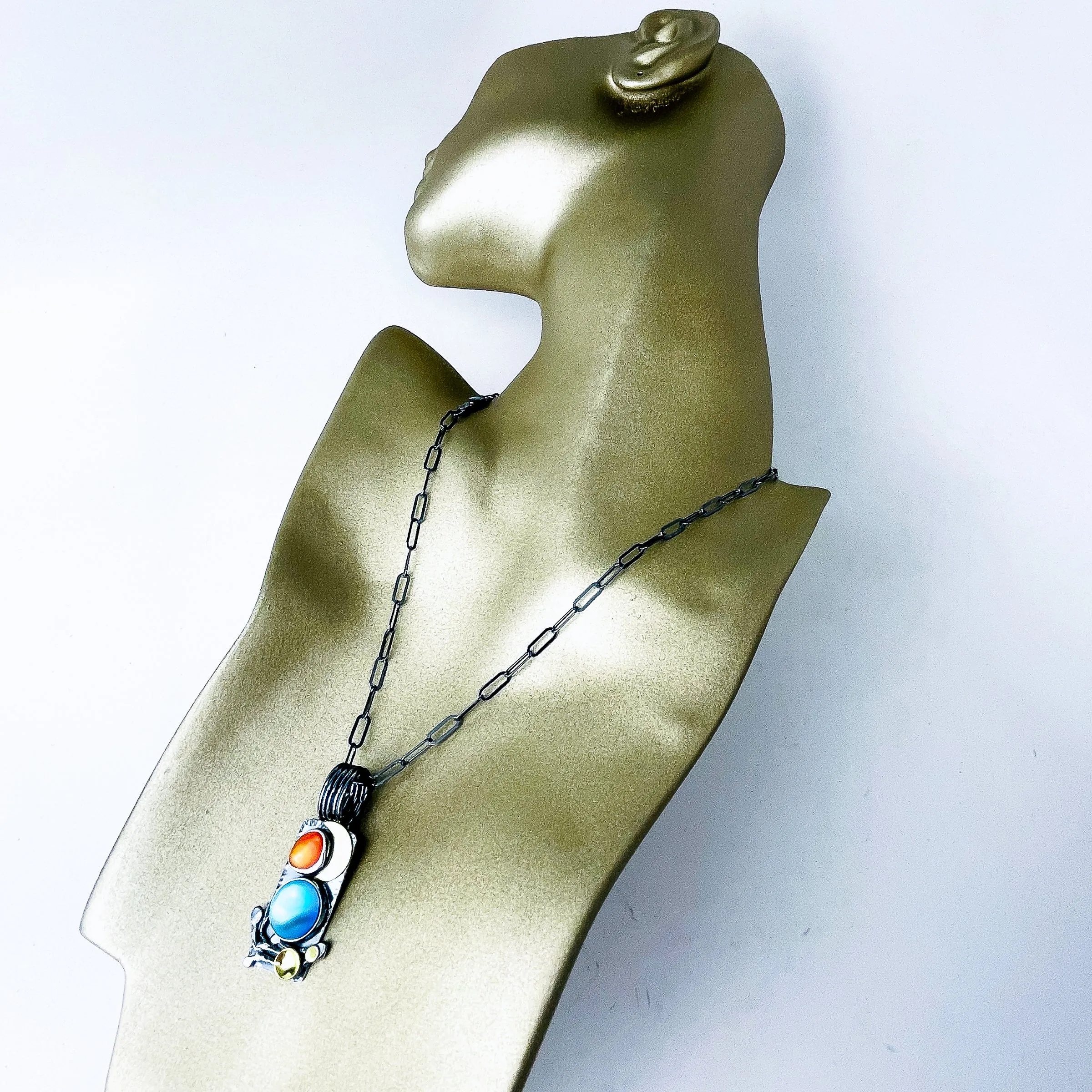 Aurora's Crescent Talisman Necklace