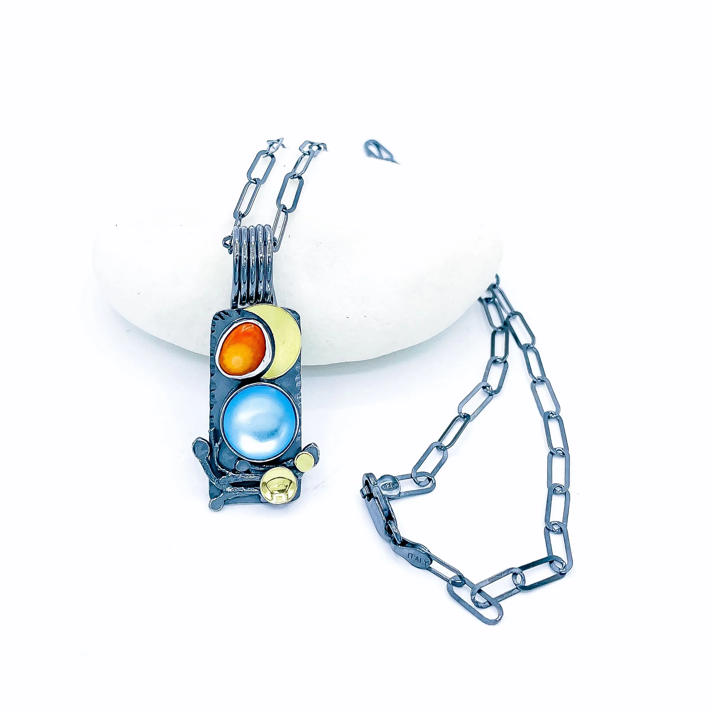 Aurora's Crescent Talisman Necklace