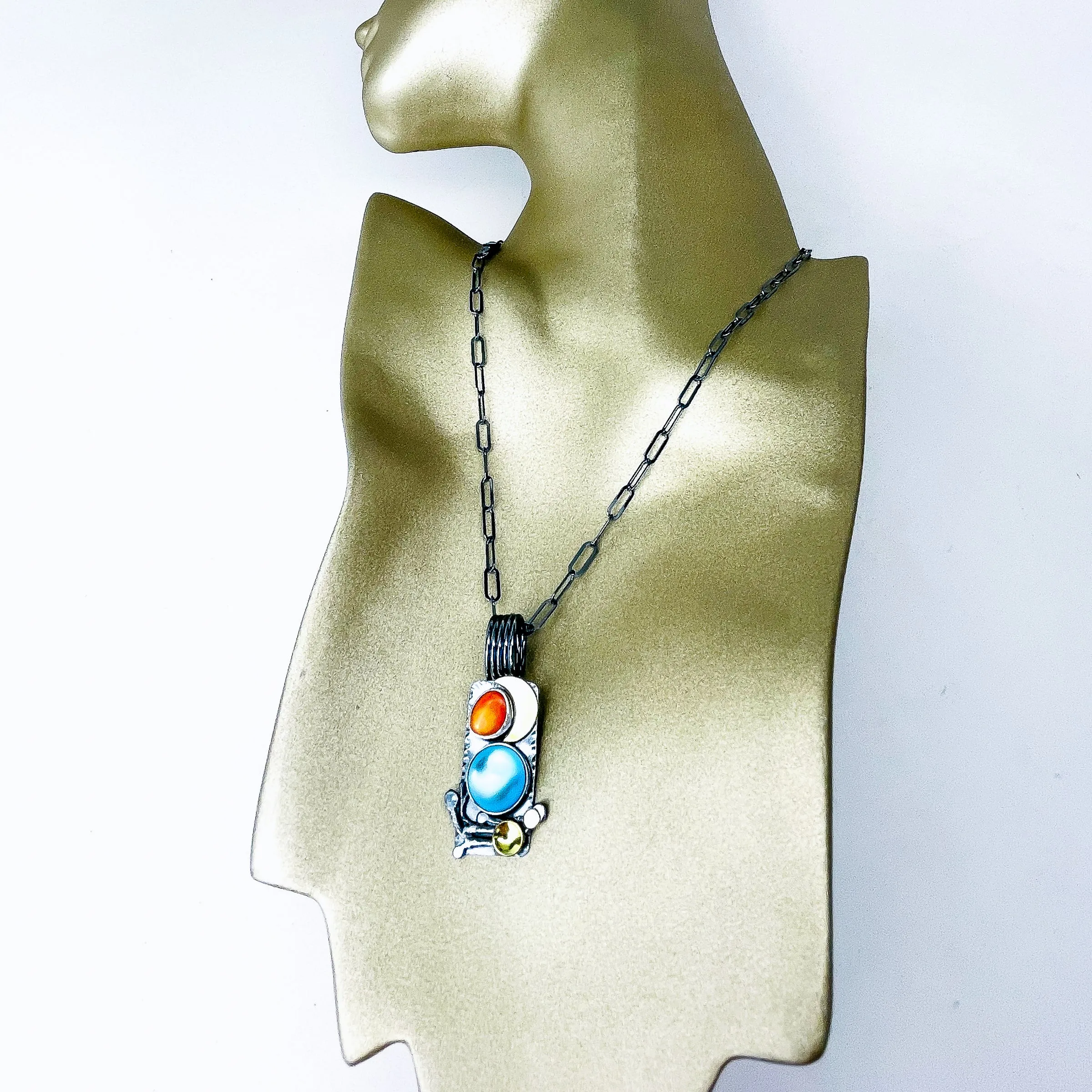 Aurora's Crescent Talisman Necklace