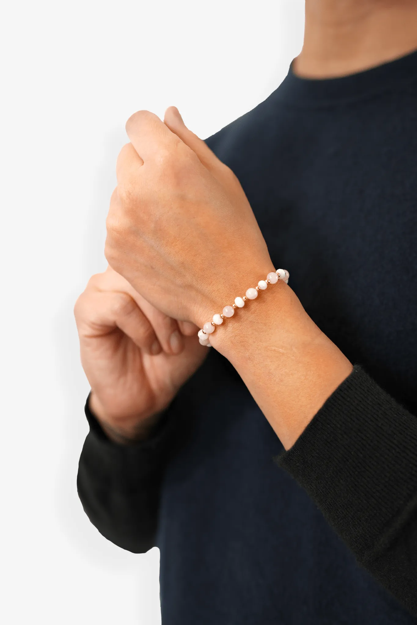 Beauty - Rose Quartz and Moonstone Gold Vermeil Bracelet