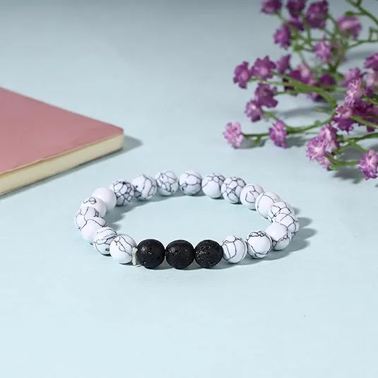 Bless International Howlite Gemstone Bracelet for couples