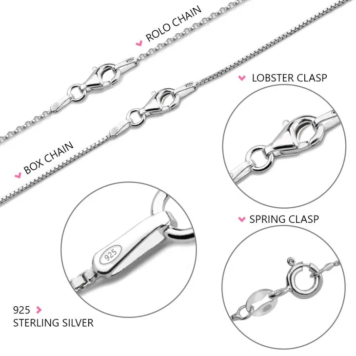 Circle Monogram Necklace Sterling Silver