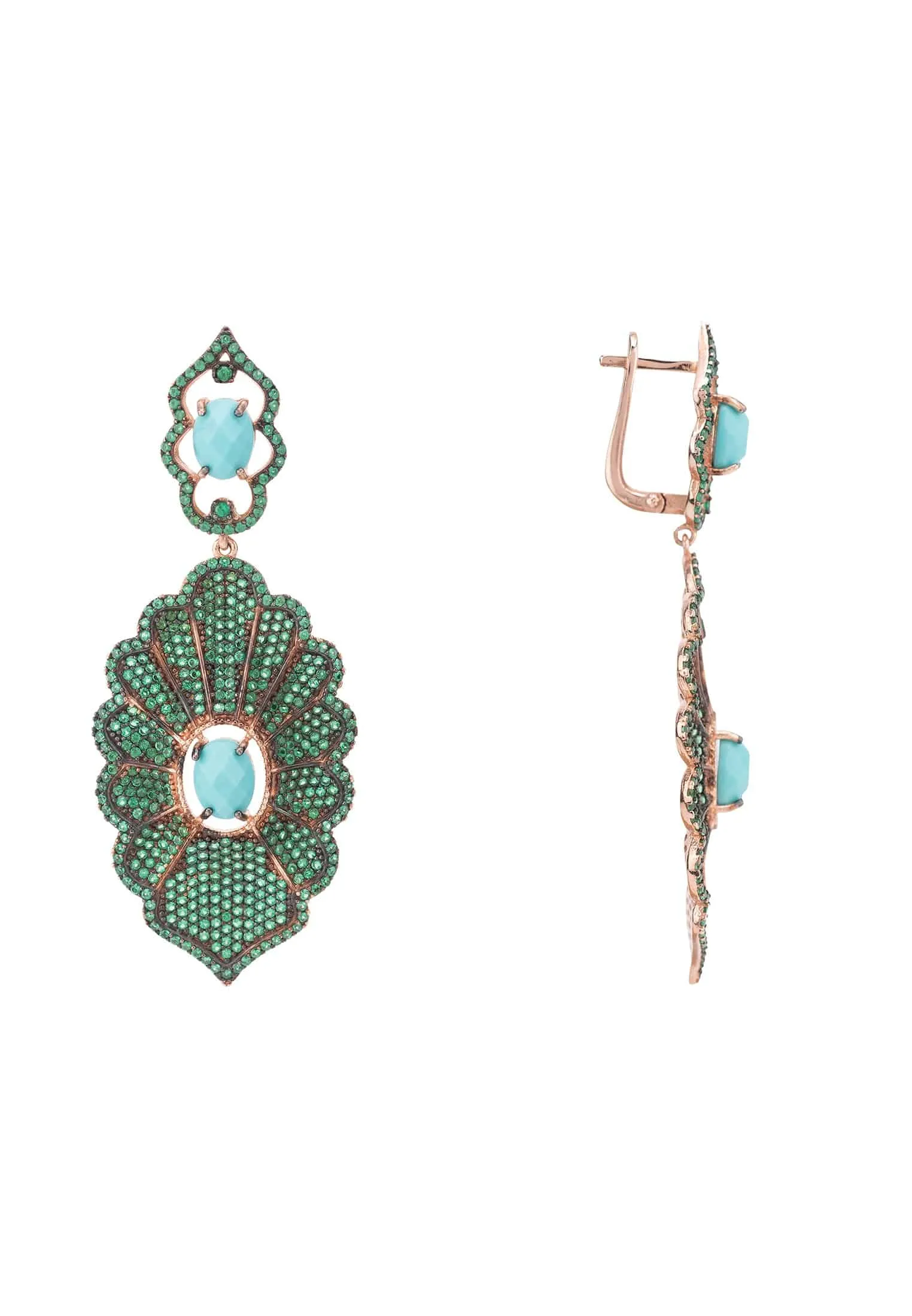 Danbury Earrings Green Turquoise