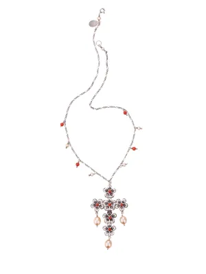 Filigree Floral Cross Necklace