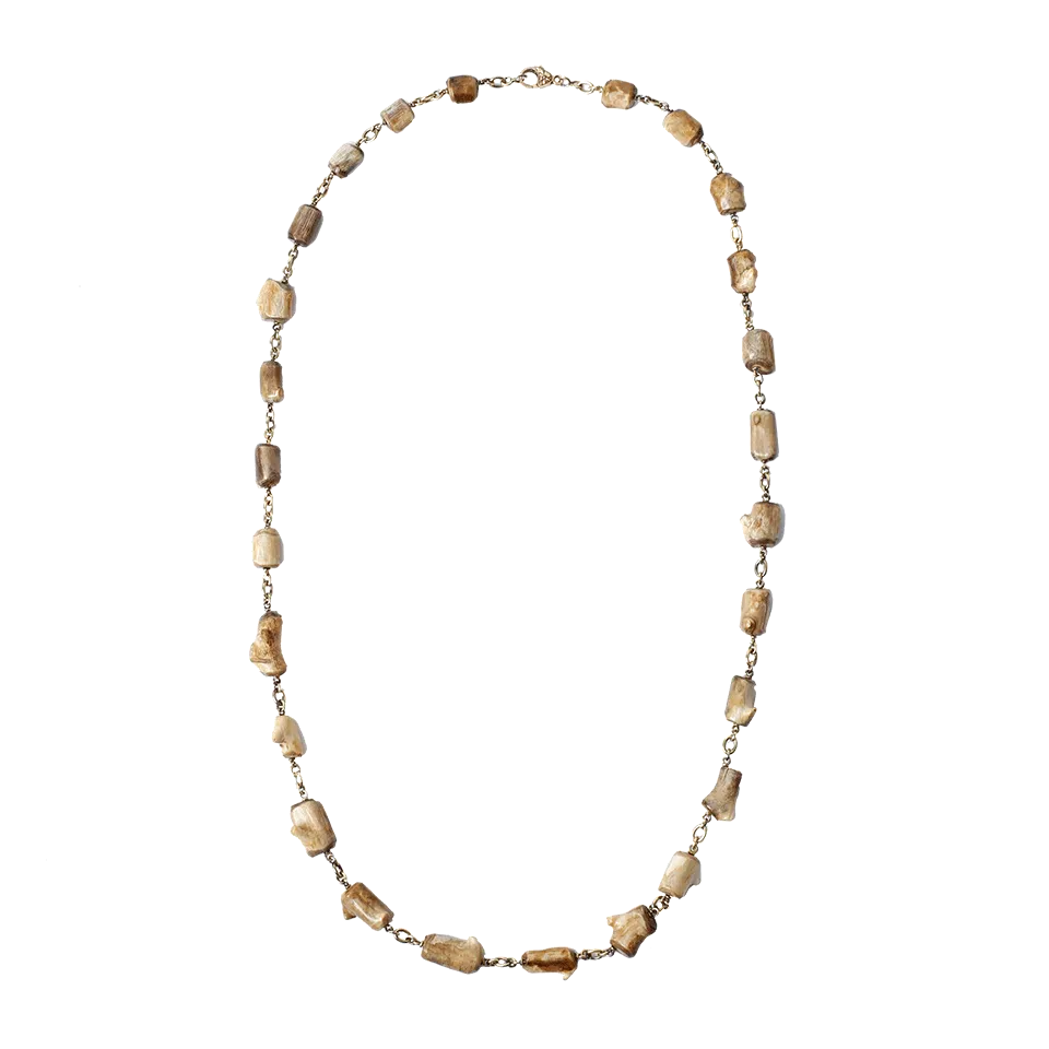 Fossilized Alaskan Coral Bead Necklace