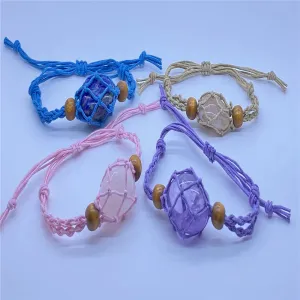 Gemstone net bracelet