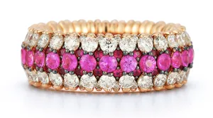 Giotto 8 Ruby and Diamond Stretch Ring
