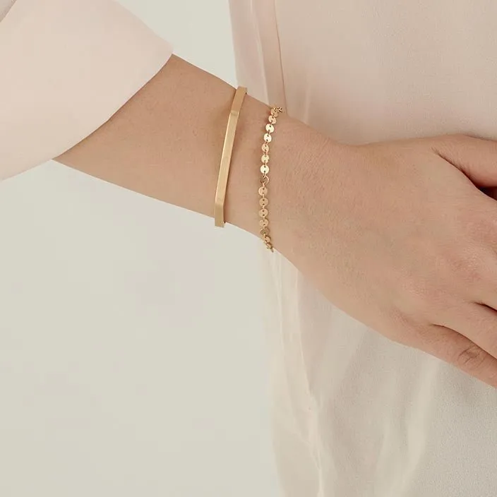 Gold Cuff Bracelets Set