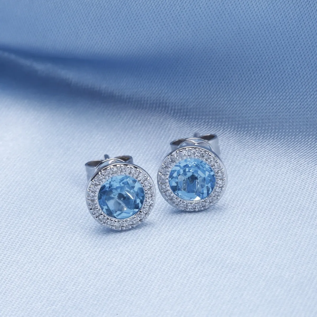 Green Amethyst & Diamond Halo 14K Yellow Gold Martini Stud Earrings