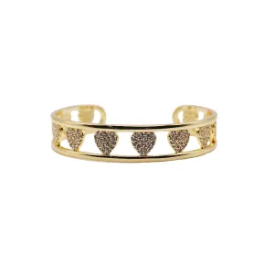 Heart CZ Cuff