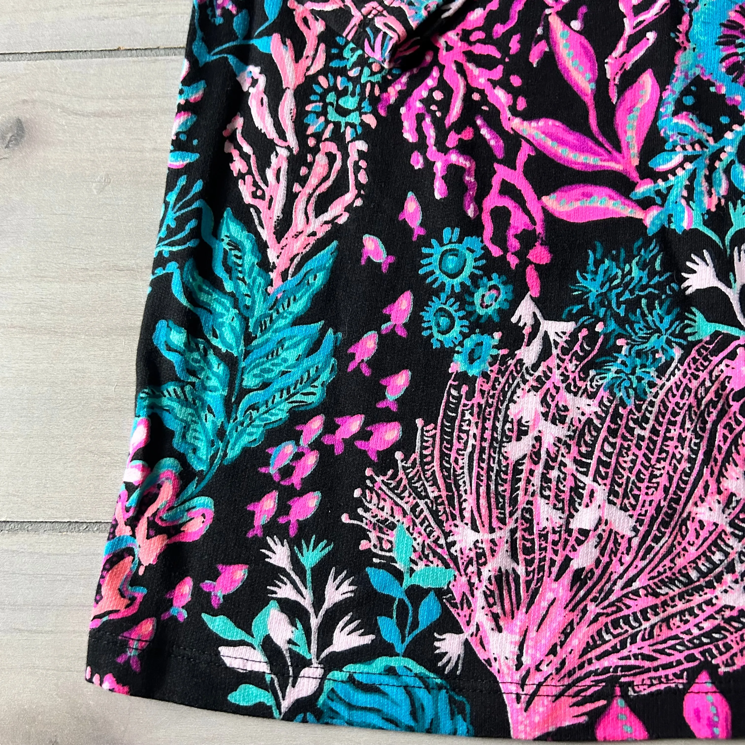 Lilly Pulitzer Black Coral Cotton Shift Dress
