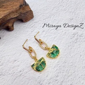 Mojave Turquoise Earring - Dark Green
