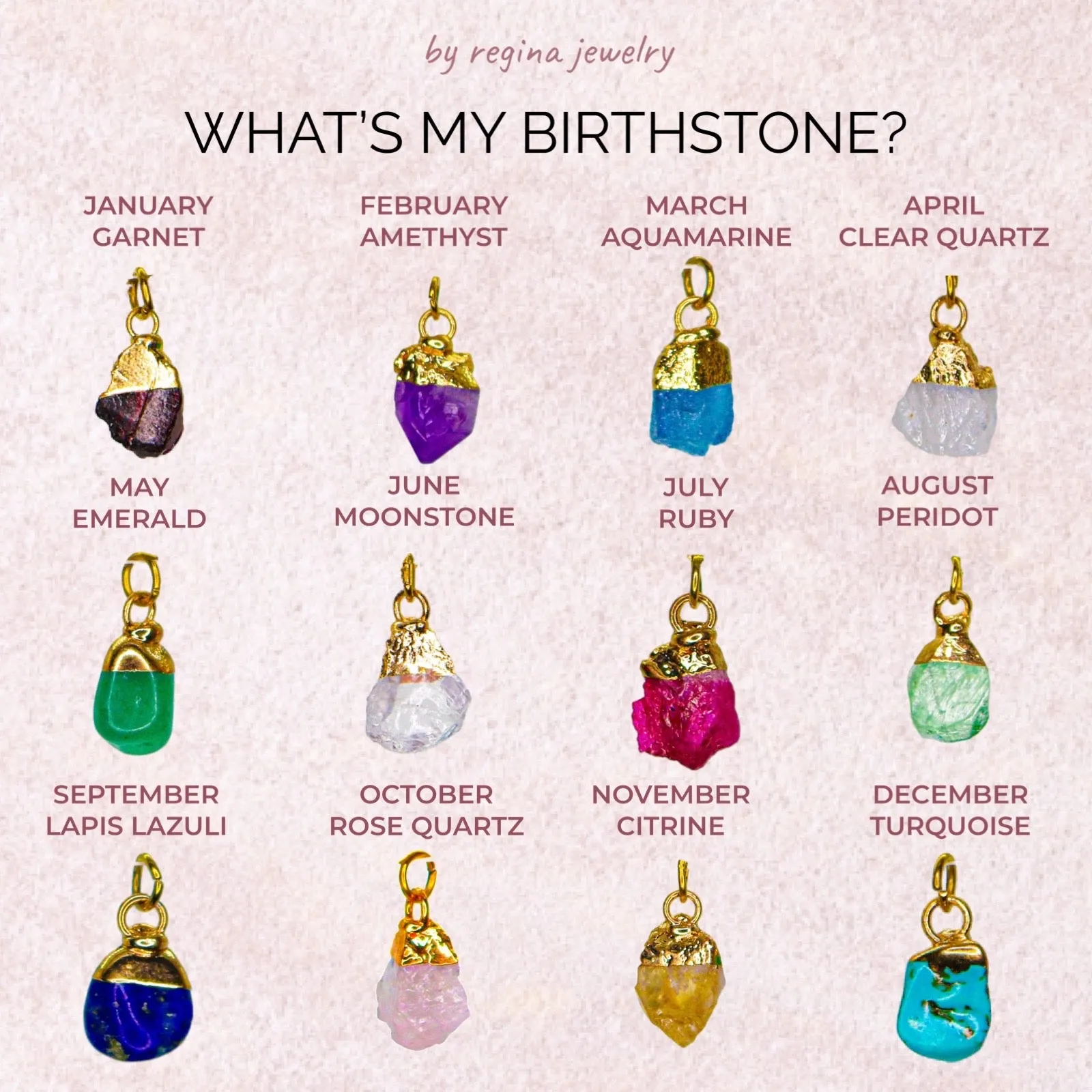 Moonstone (June) Gemstone Charm