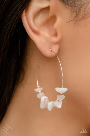 Paparazzi Earring ~ Euphoric Enjoyment - Rose Gold