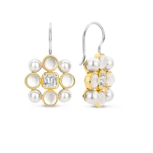 Pearl Cluster Drop Earrings