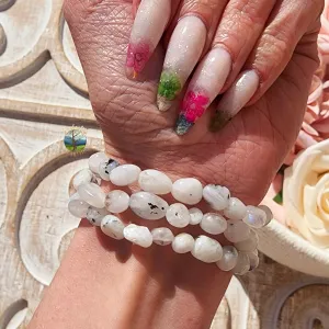 Rainbow Moonstone Tumble Bracelet for New Beginnings
