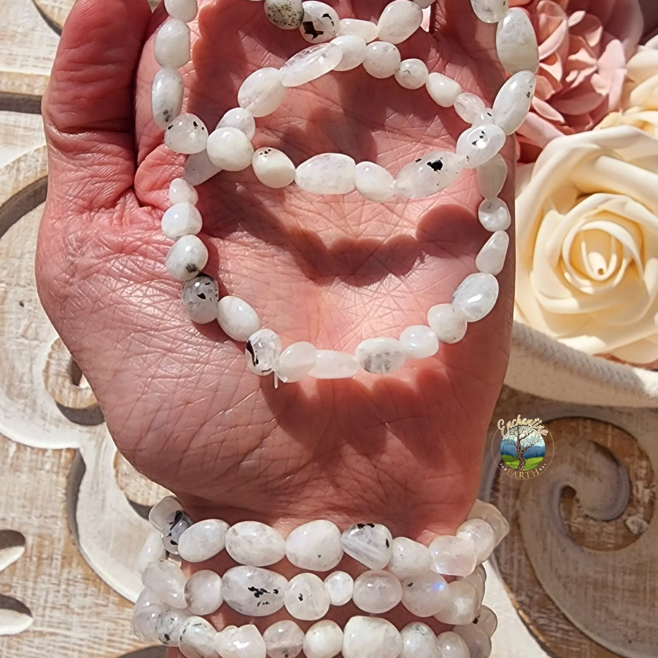 Rainbow Moonstone Tumble Bracelet for New Beginnings