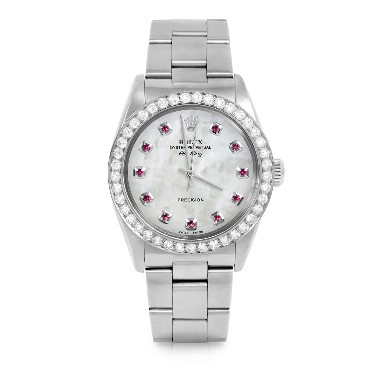 Rolex Air King 34mm | 5500-SS-WMOP-RBY-AM-2CT-OYS