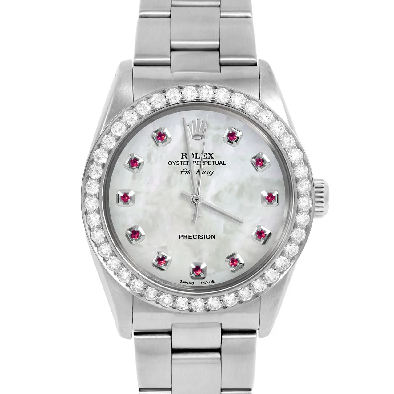 Rolex Air King 34mm | 5500-SS-WMOP-RBY-AM-2CT-OYS