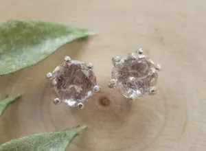 Rutilated Quartz Earrings; Natural Untreated Brazil Rutile Quartz; 3.455cts