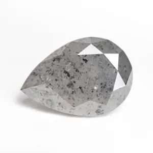 Salt and Pepper Brilliant Diamond - 5.17ct Pear