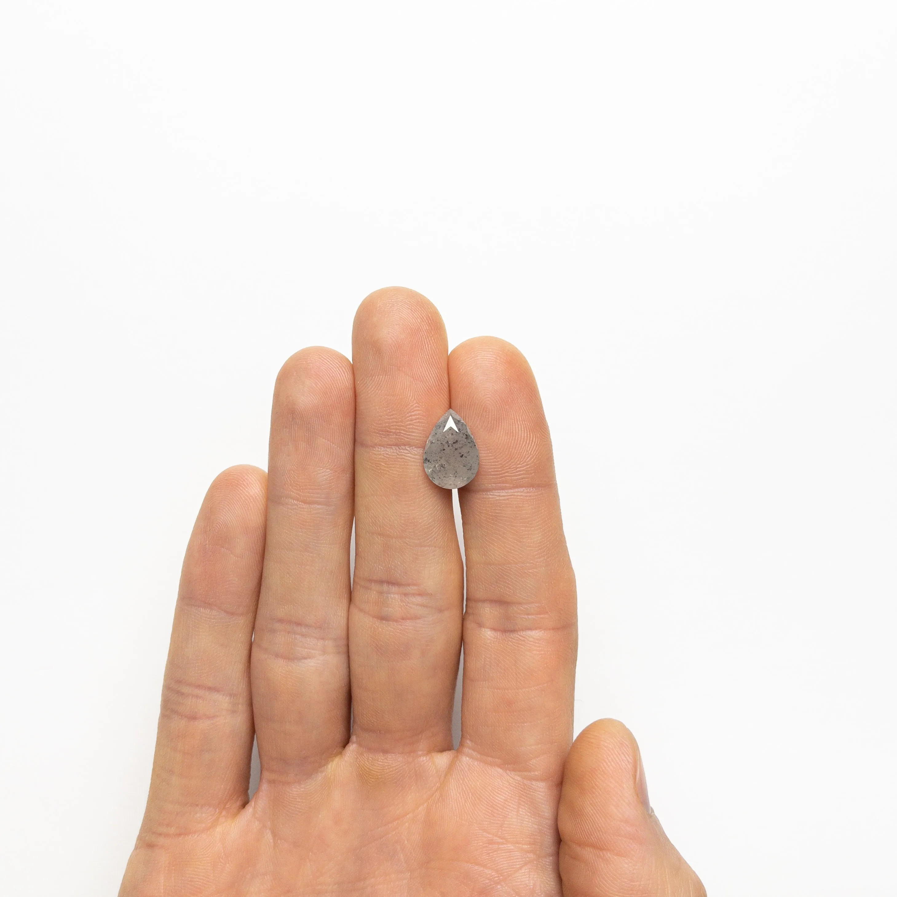 Salt and Pepper Brilliant Diamond - 5.17ct Pear