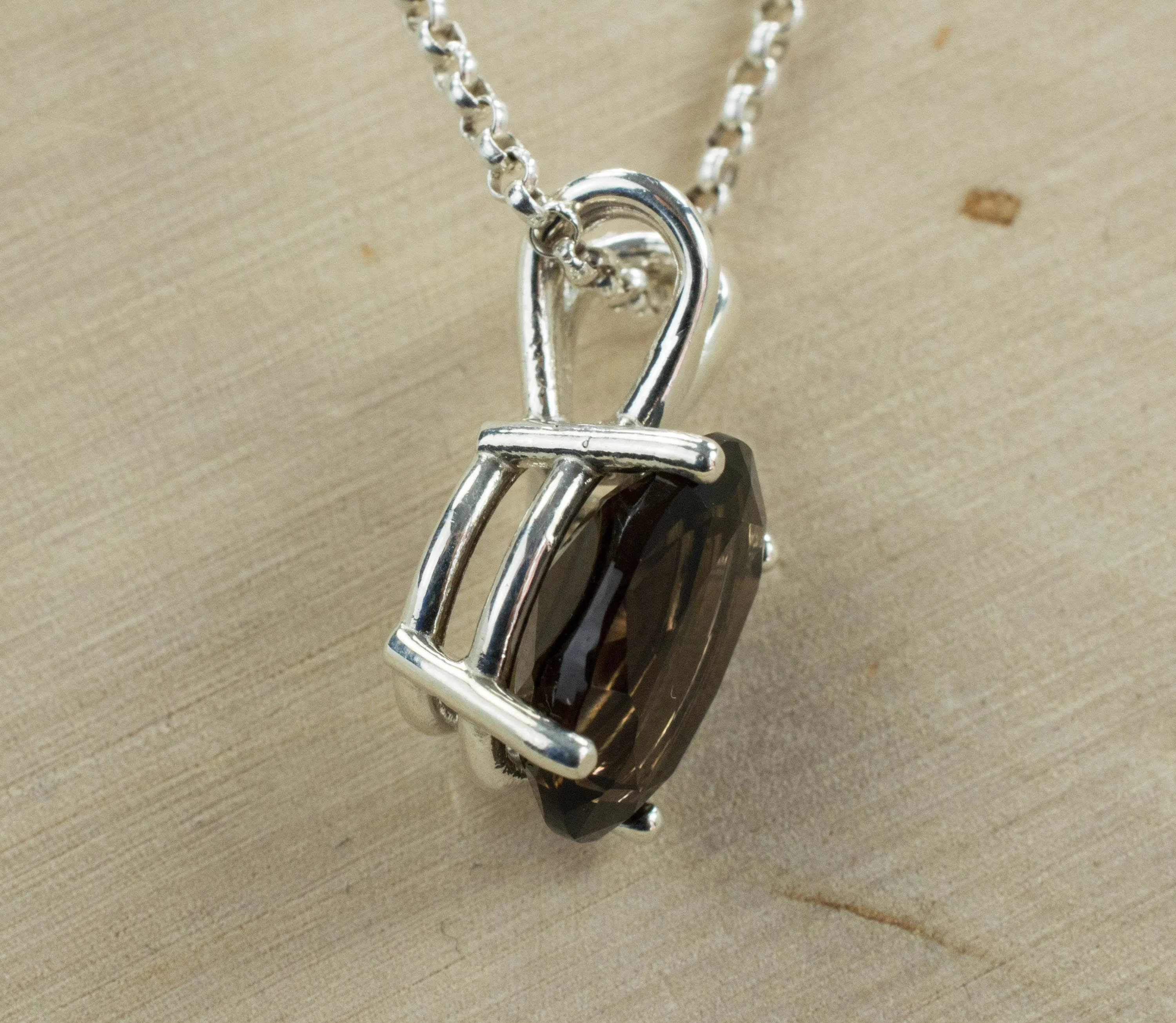 Smoky Quartz Pendant; Genuine Untreated USA Mined Quartz