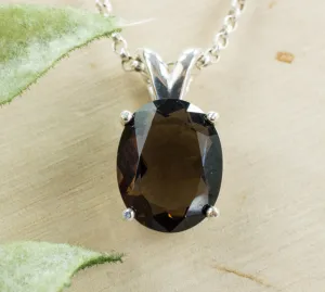 Smoky Quartz Pendant; Genuine Untreated USA Mined Quartz