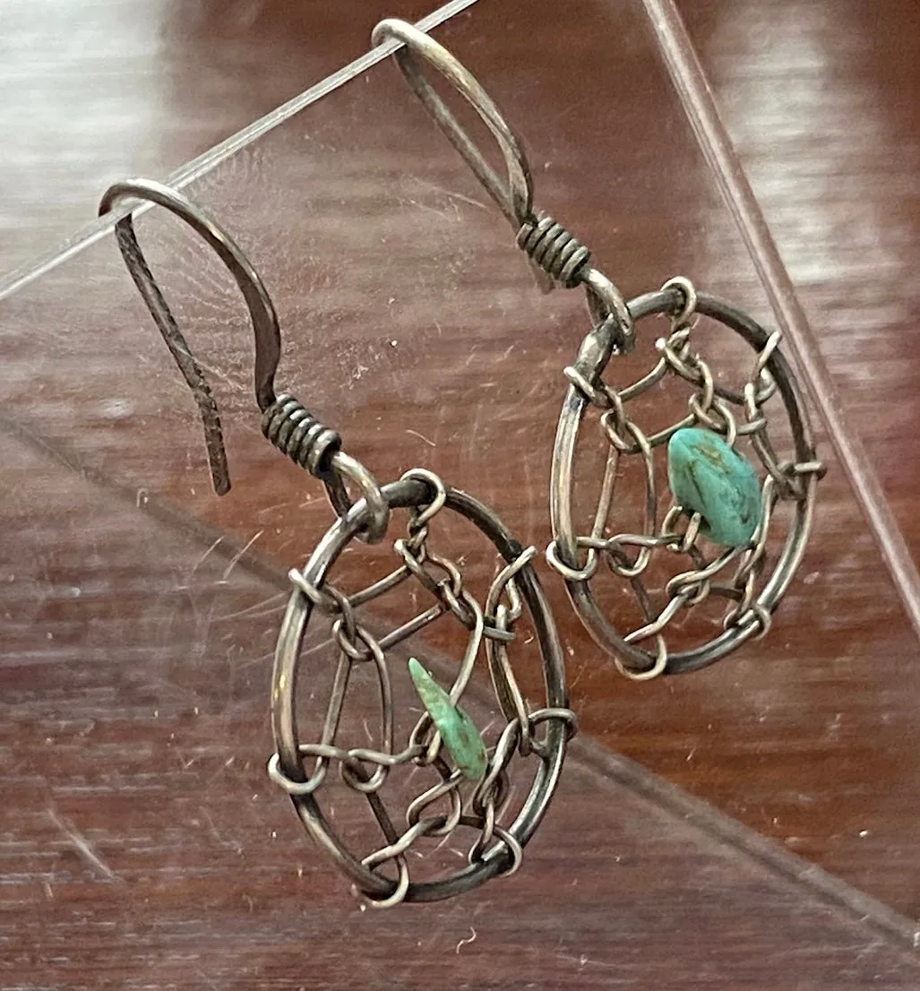 Sterling Silver 925 Turquoise Bead Earrings