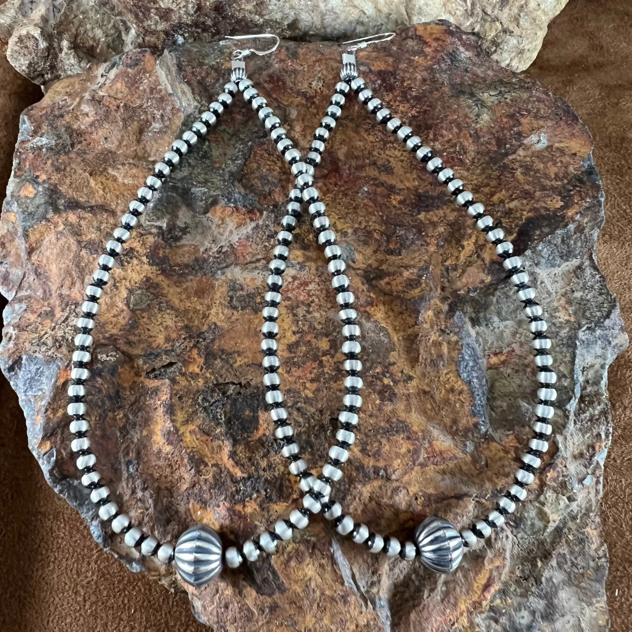 Sterling Silver Beaded Earrings Dangles