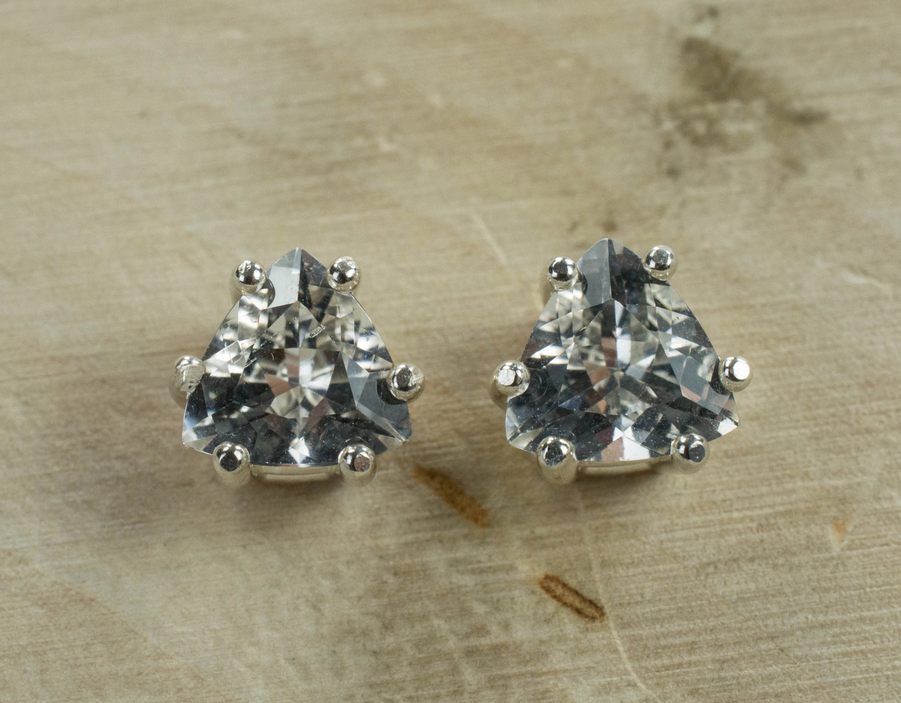 Tanzanian Quartz Earrings, Natural Untreated Mondo Quartz; 1.745cts