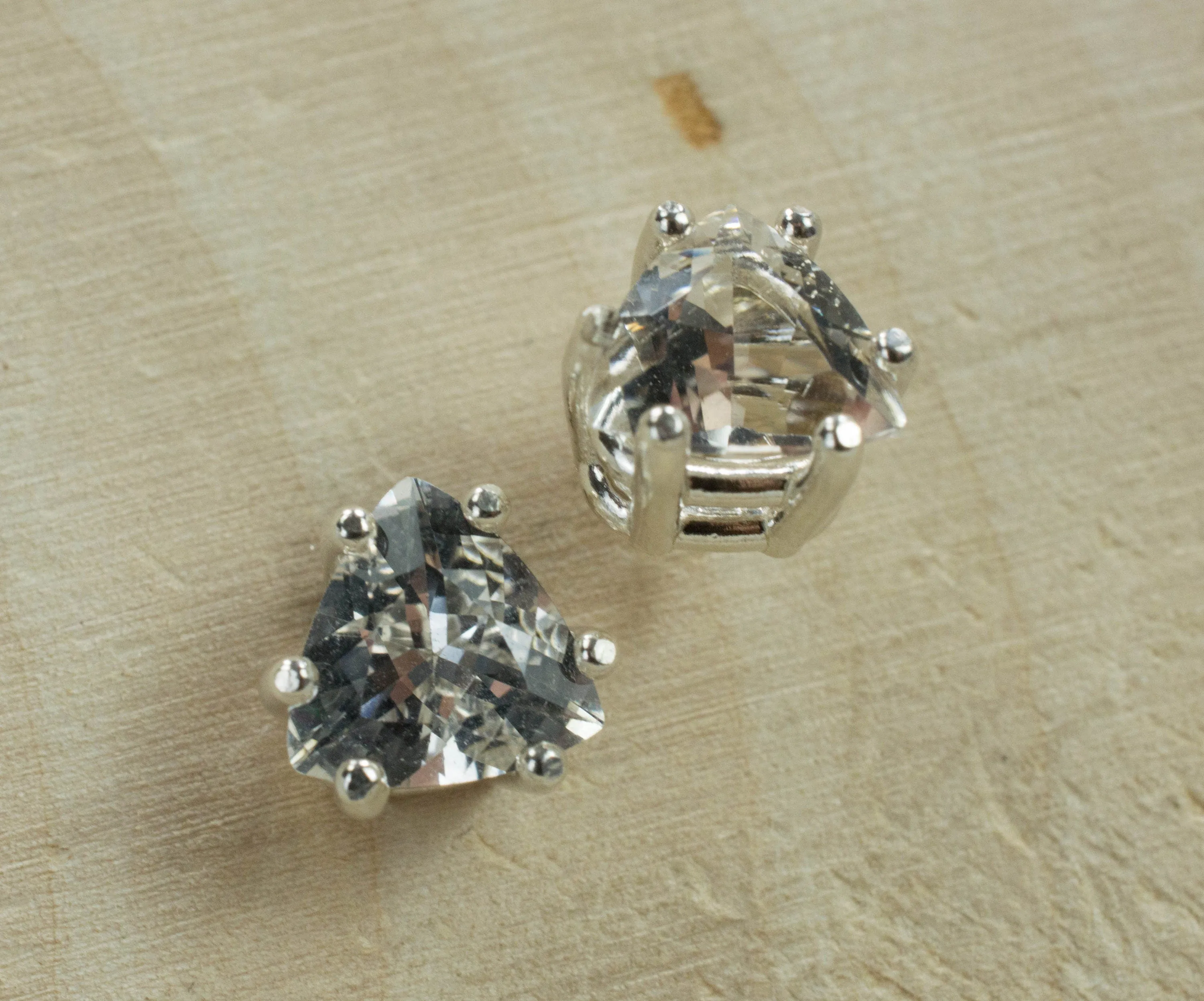 Tanzanian Quartz Earrings, Natural Untreated Mondo Quartz; 1.745cts