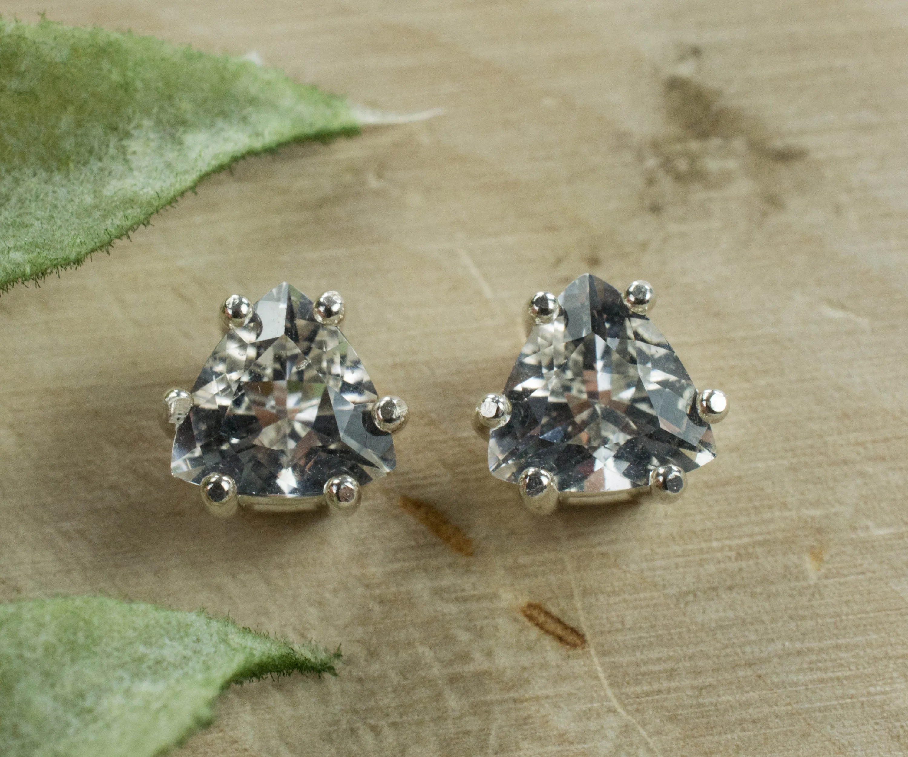 Tanzanian Quartz Earrings, Natural Untreated Mondo Quartz; 1.745cts