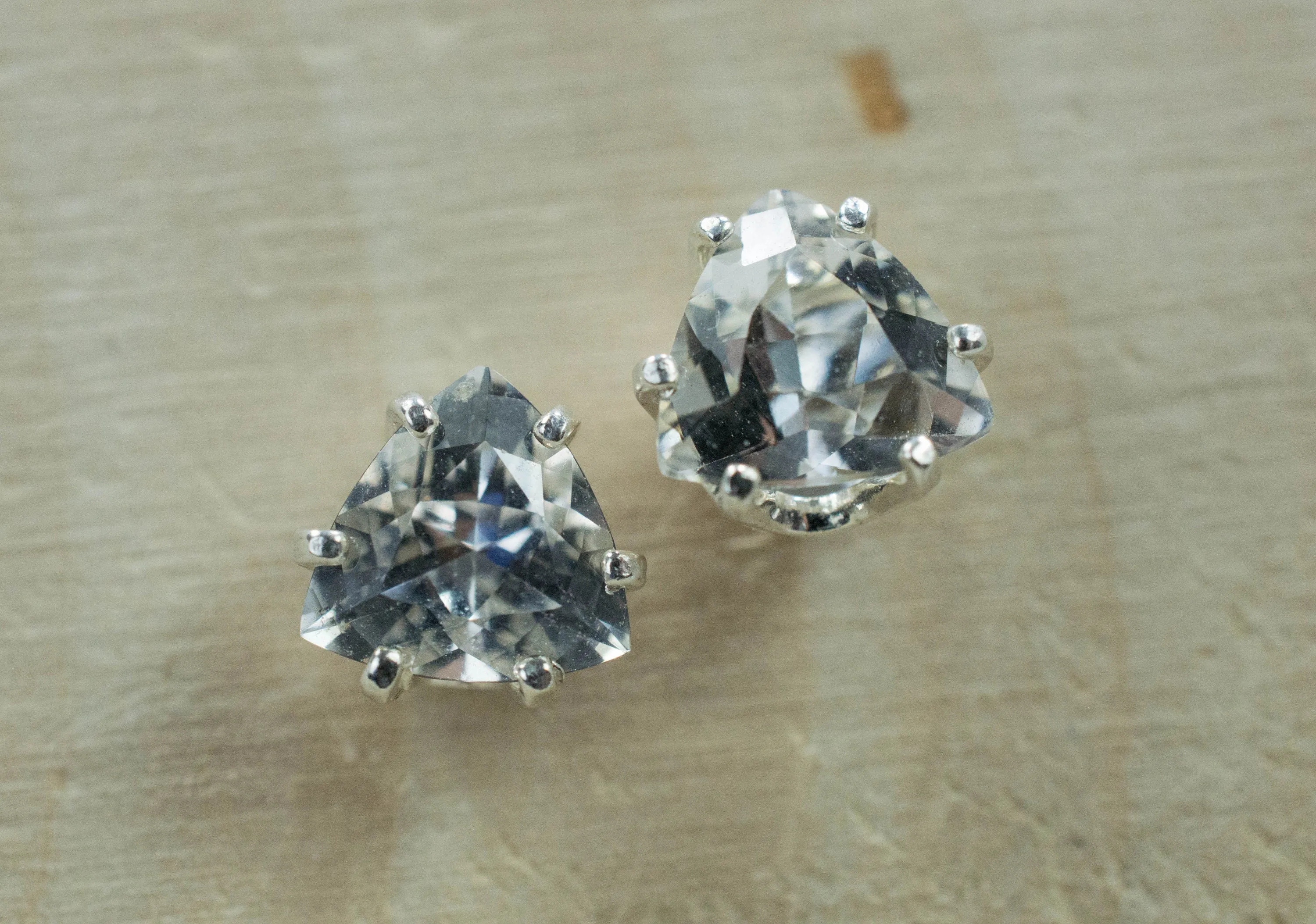 Tanzanian Quartz Earrings, Natural Untreated Mondo Quartz; 1.770cts
