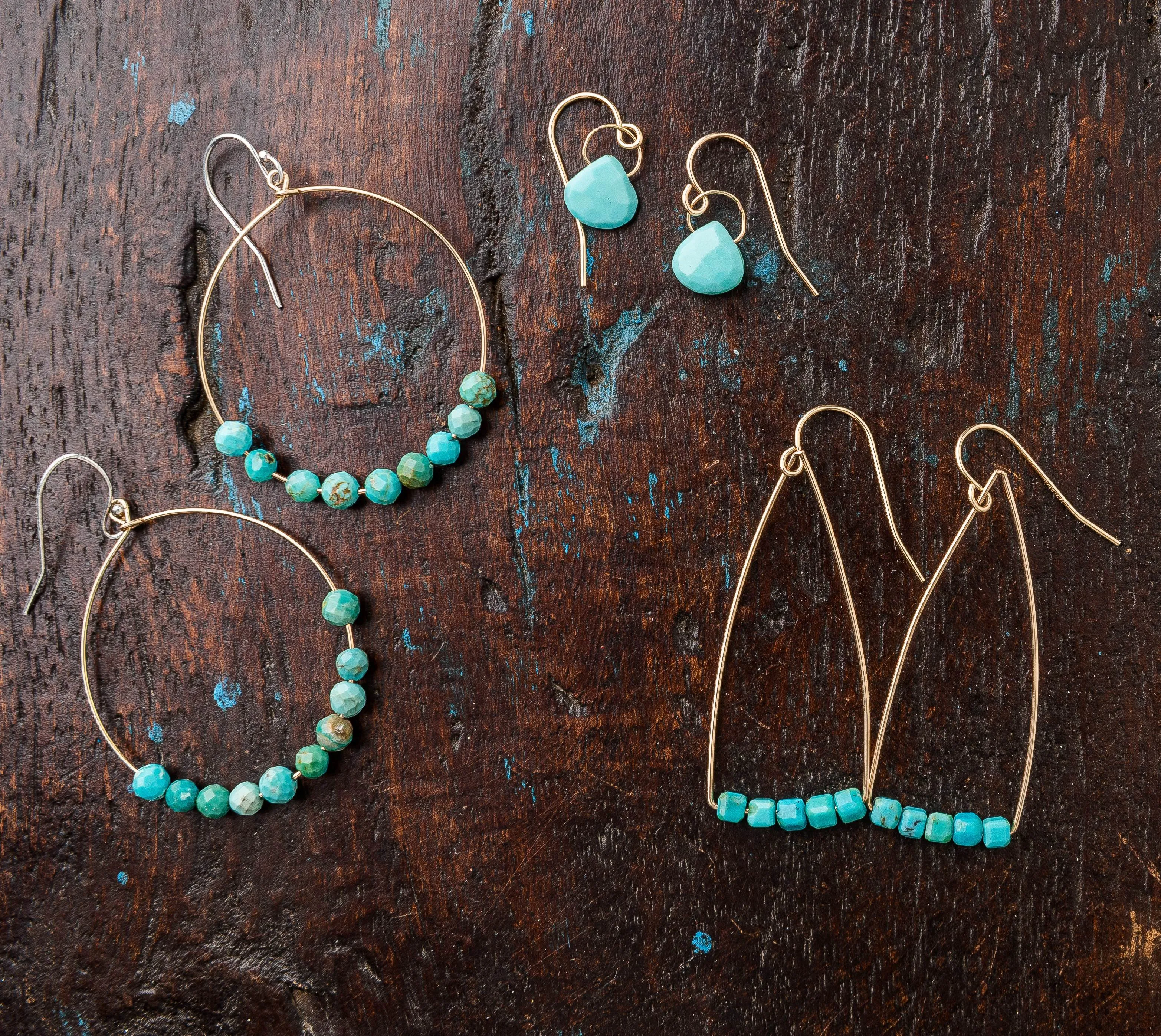 Turquoise Petite Drop Earrings