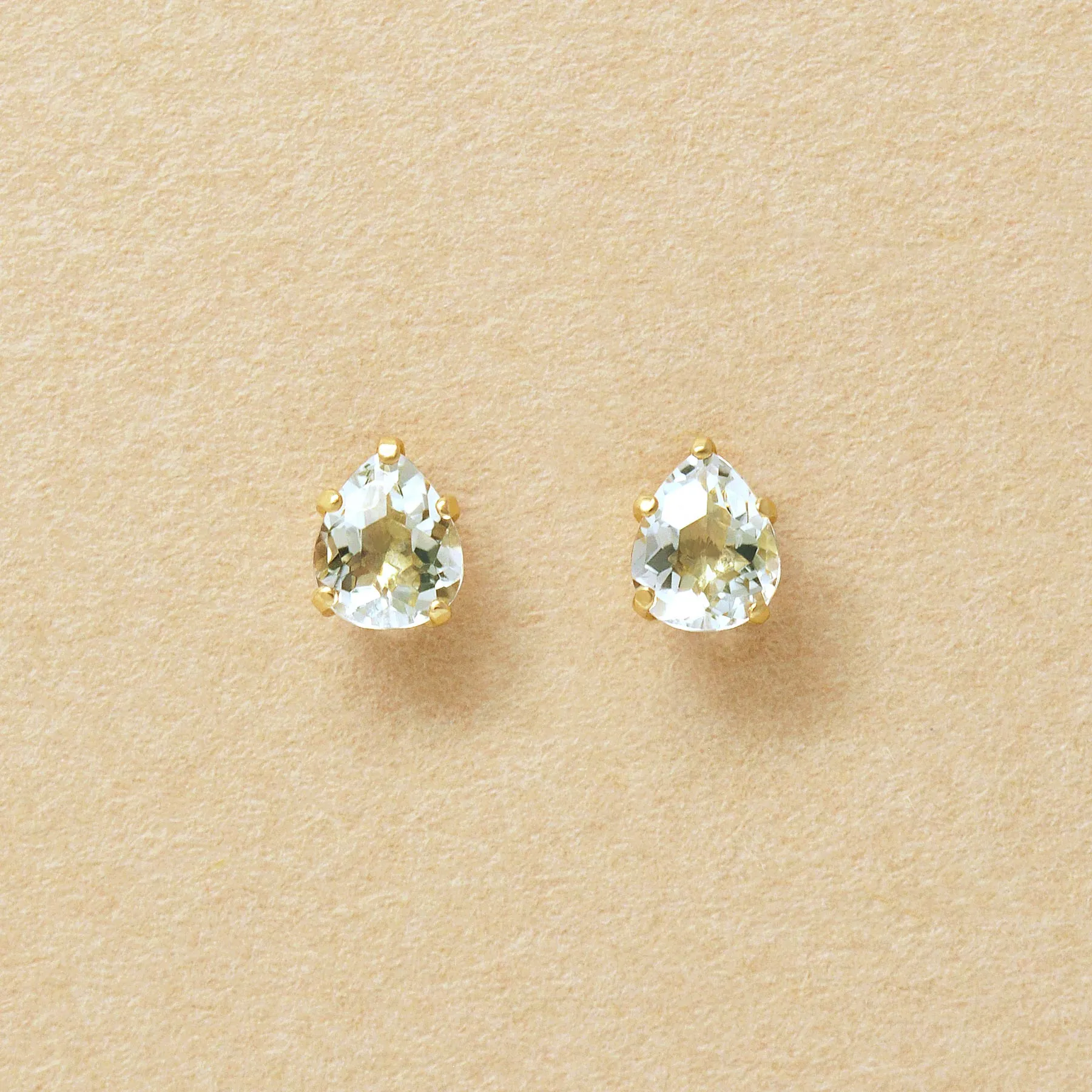 [WEB Only] [Second Earrings] 18K Green Quartz Earrings (Yellow Gold)