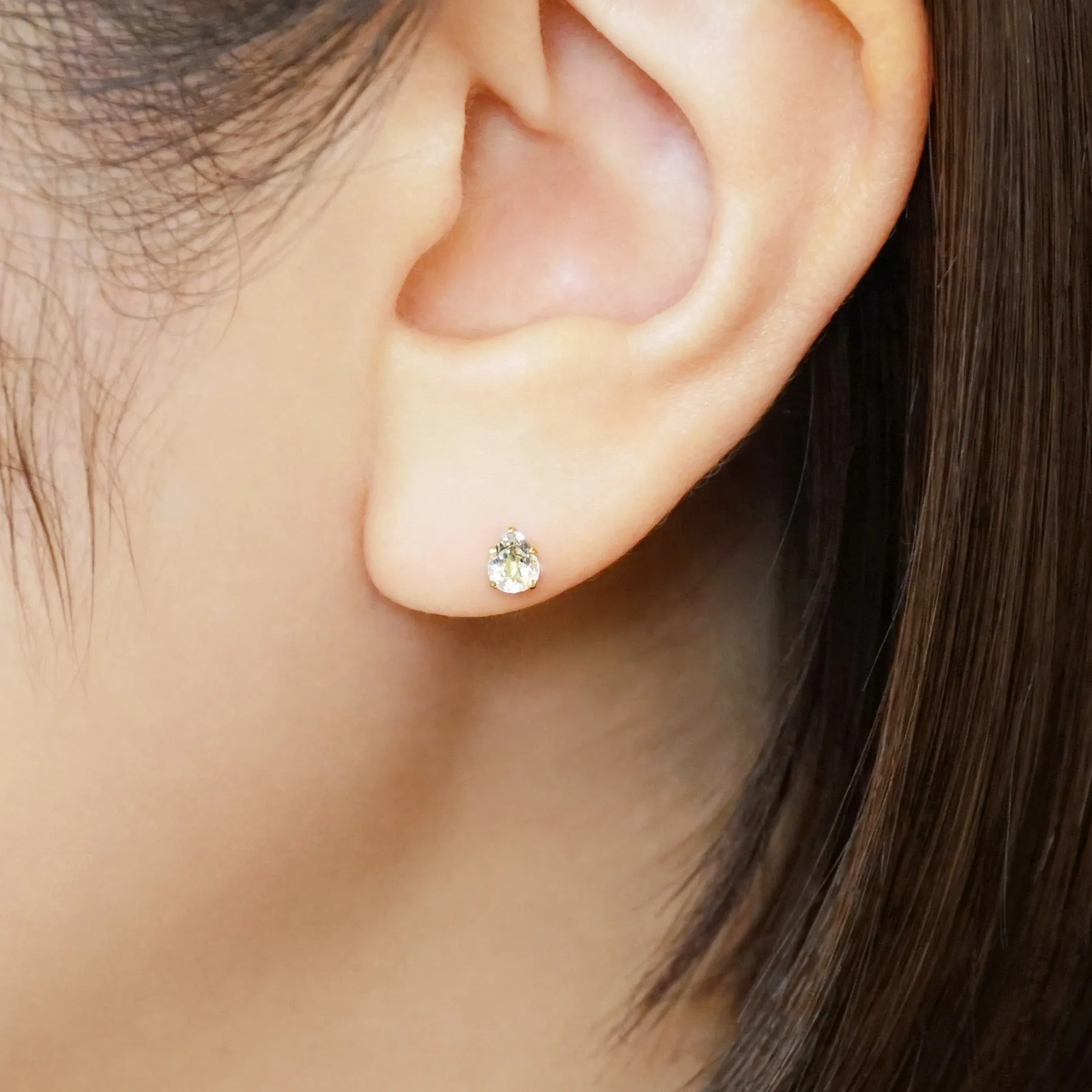 [WEB Only] [Second Earrings] 18K Green Quartz Earrings (Yellow Gold)