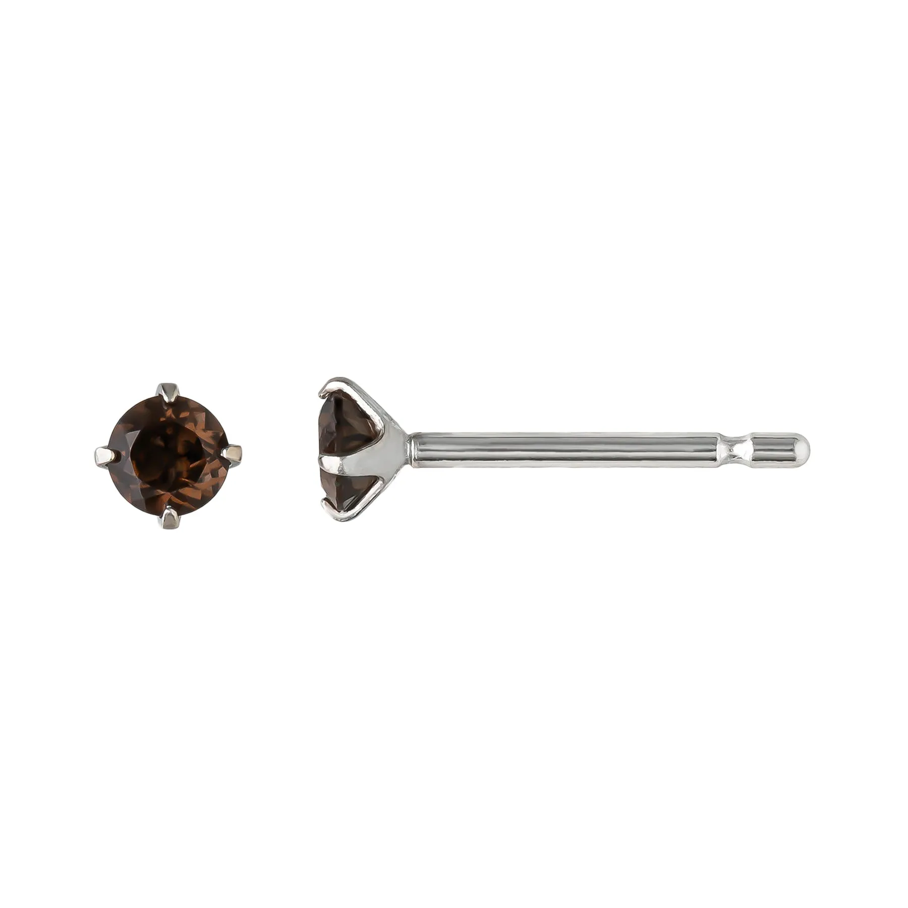 [WEB Only] [Second Earrings] Platinum Smoky Quartz Earrings