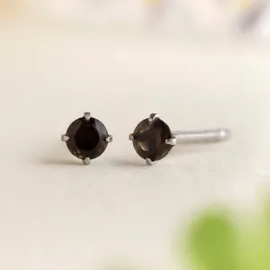 [WEB Only] [Second Earrings] Platinum Smoky Quartz Earrings