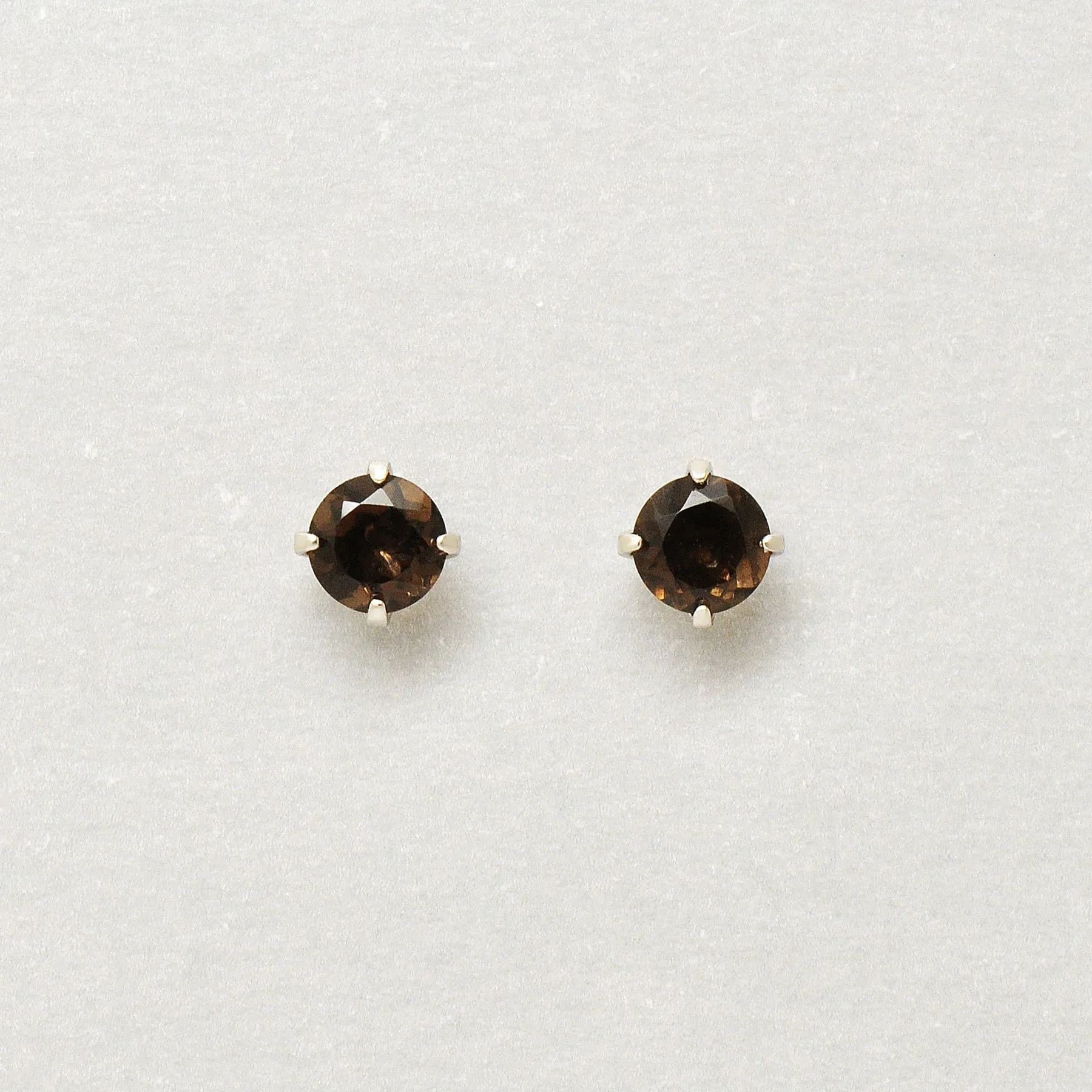 [WEB Only] [Second Earrings] Platinum Smoky Quartz Earrings